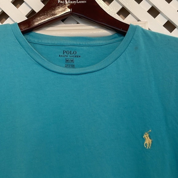 Sale! POLO Ralph Lauren men’s short sleeve t-shirt teal size medium - Picture 2 of 5